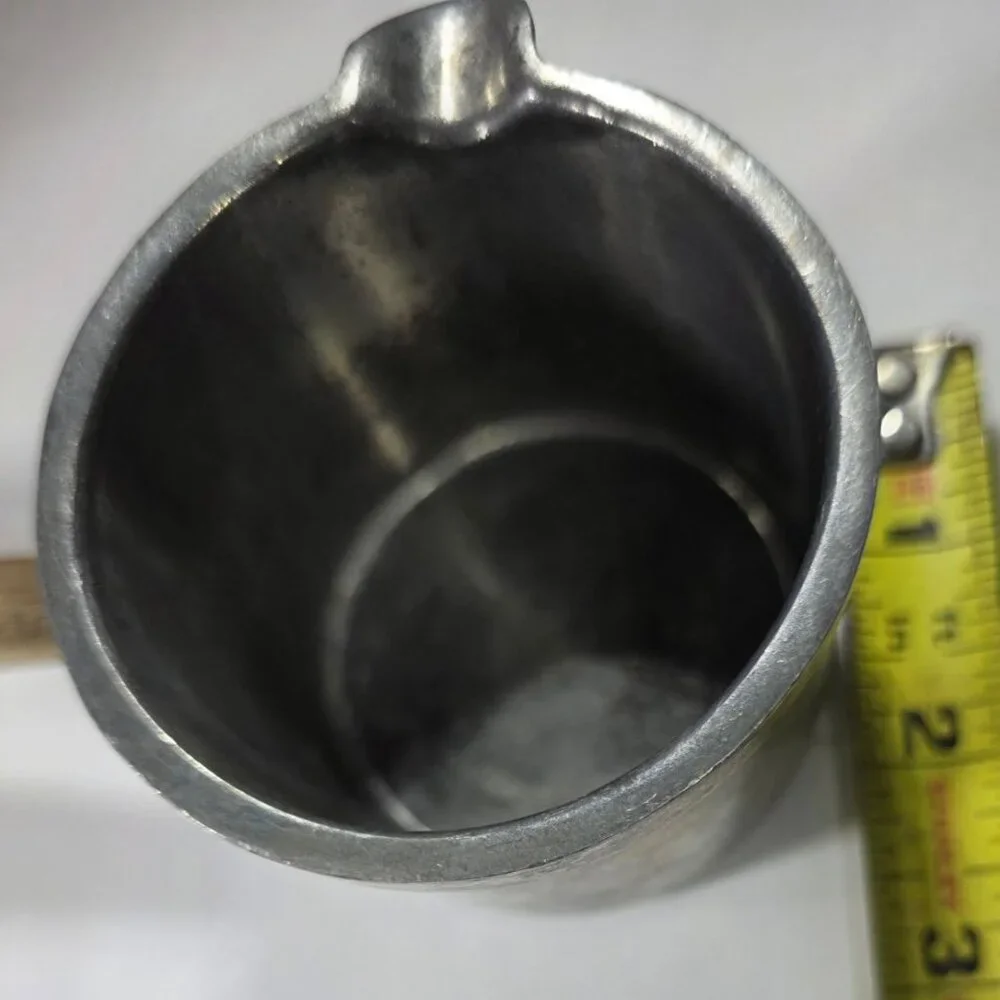 Vtg Knobler Aluminum pan melting butter Wooden Handle 3